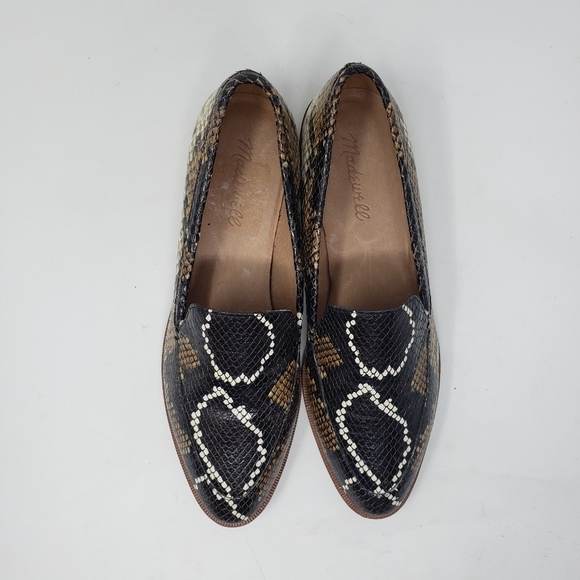 Madewell The Frances Loafer in Snake Embossed Leather size 7 - Picture 3 of 9